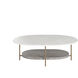 Deja 50 X 28.25 inch White / Antique Brass Coffee Table